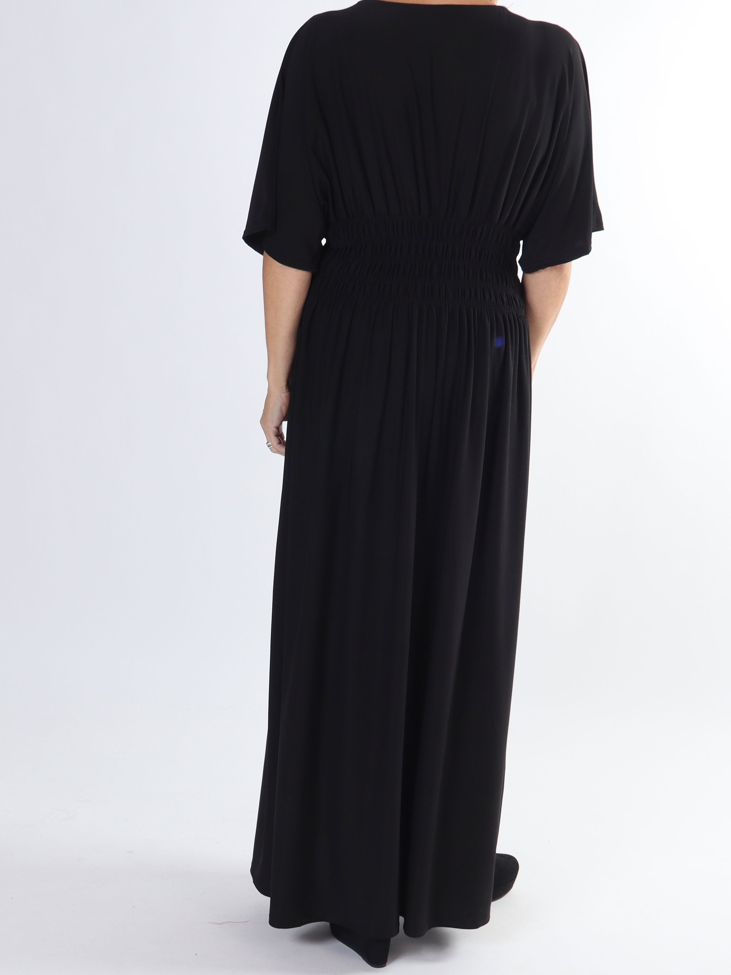 Pams Plain - Elastisk plus size kjole med smock